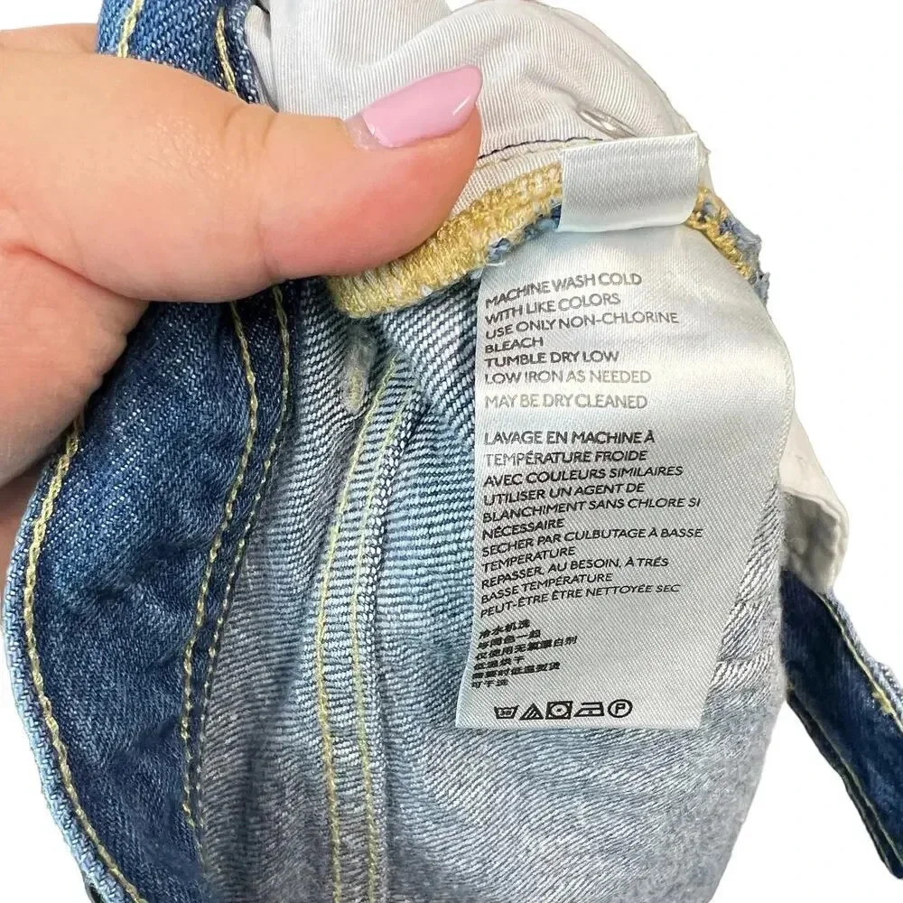 Free‎ People Maggie Straight Jeans Sequoia Blue Denim Size 28
